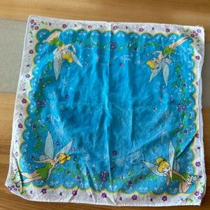 Tinkerbell Disney vintage handkerchief 12”